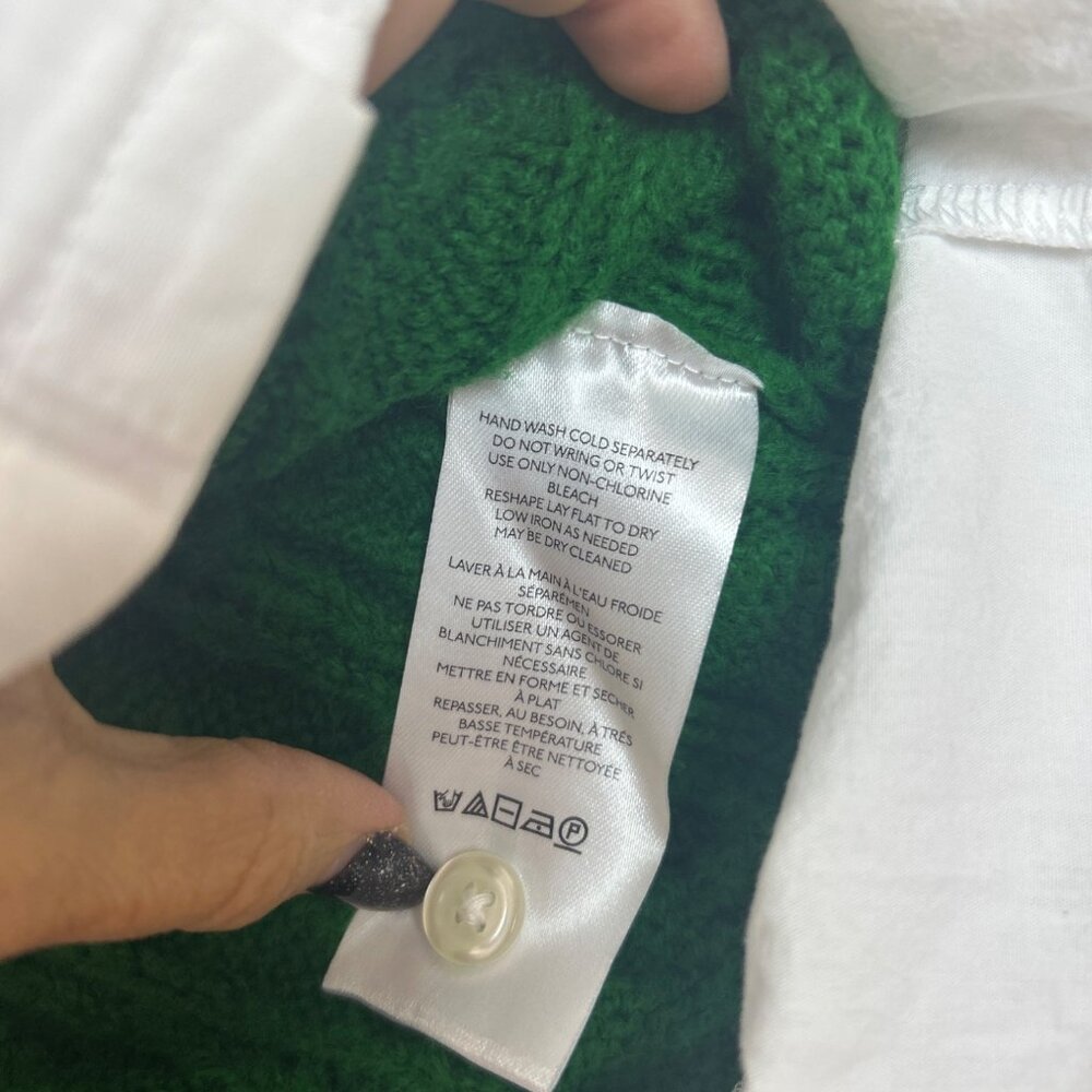 Maeve Green Cable Knit Sweater - Picture 7 of 11